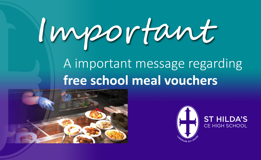 Free school meal vouchers St Hilda's CE High School