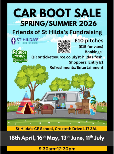 The first FOSH Car Boot Sale is taking place tomorrow! We hope you can join us!