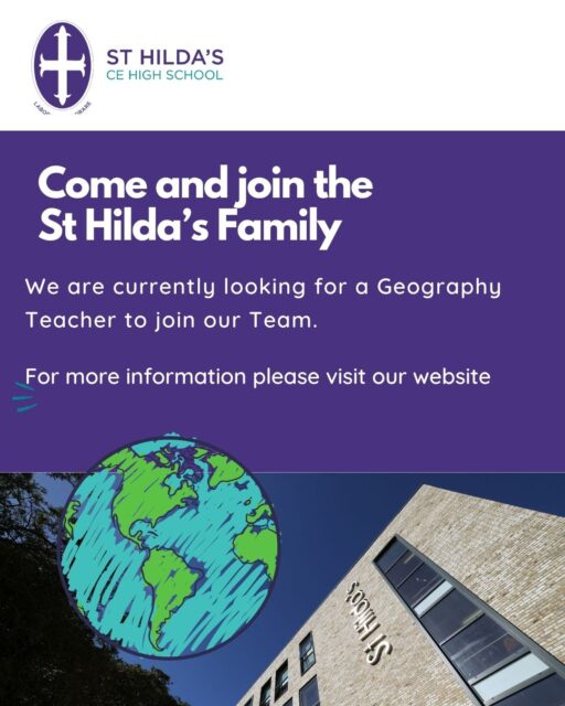 Come and join the St Hilda's Family! We are looking for a Geography teacher. For more information please visit our website.