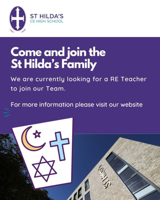 We are looking for an RE teacher to join the St Hilda's family! For more information just visit our website.