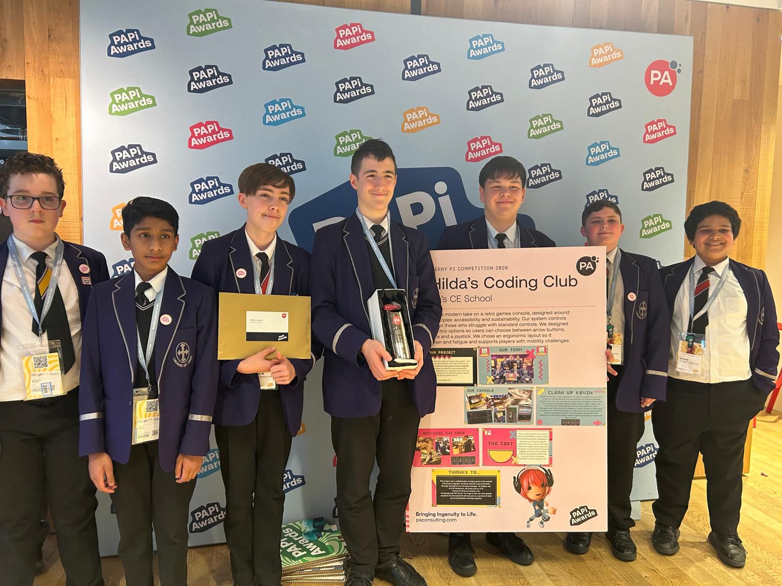🏆 We’re so proud to share some amazing news! 🌟
Our St Hilda’s Coding Club students have won in their age category for the Inspirational Award at the Raspberry Pi Foundation Competition 🚀💻
After months of hard work designing and building a retro games machine using reclaimed materials — and even programming their own game using a Raspberry Pi — the team truly impressed the judges. Their creativity, teamwork, and commitment to sustainable design shone through.
What an incredible achievement, and what a moment to celebrate at Google Headquarters in London. We couldn’t be prouder of you all — truly inspirational! 💛
#StHildas #CodingClub #InspirationalAward #STEM #RaspberryPi #ProudSchool #PAPiAwards26 #StudentSuccess @pa_consulting_global