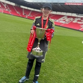 Lydia represented Liverpool School Girls in the National Cup Final on Saturday in Stoke Stadium. Her team won 9-1 to become National Champions! Well done on such an impressive achievement 🏆👏👏
