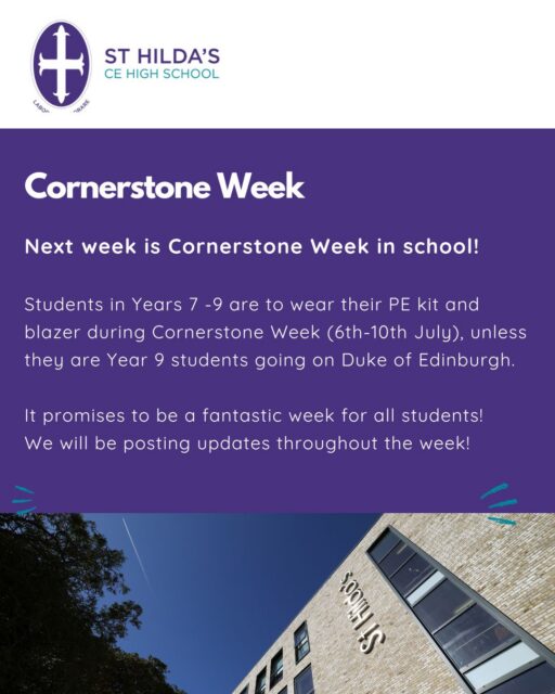 It's Cornerstone Week nest week!