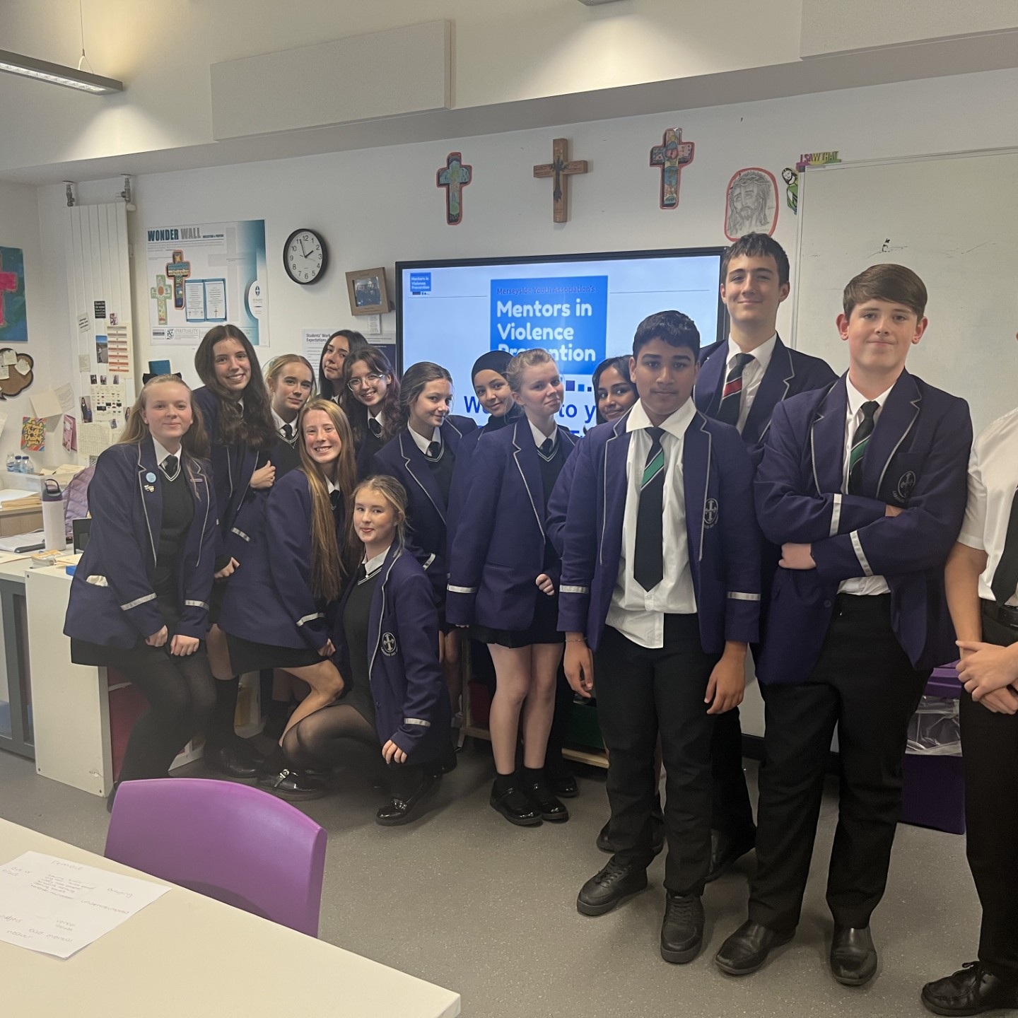 Well done to our Year 10 Mentors in Violence Prevention (MVP) students who completed the first day of their MVP training this week. They will be delivering their first sessions to Year 8 students in their PSHE lessons next week. 
MVP is a peer-led programme that uses older pupils to teach younger ones how to recognise and safely challenge bullying, abuse and violence.