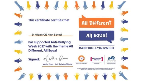 Anti Bullying week 13th-17th November 2017