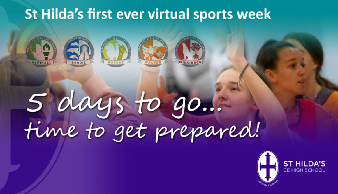 St Hildas virtual sports day 5 days WEB graphic