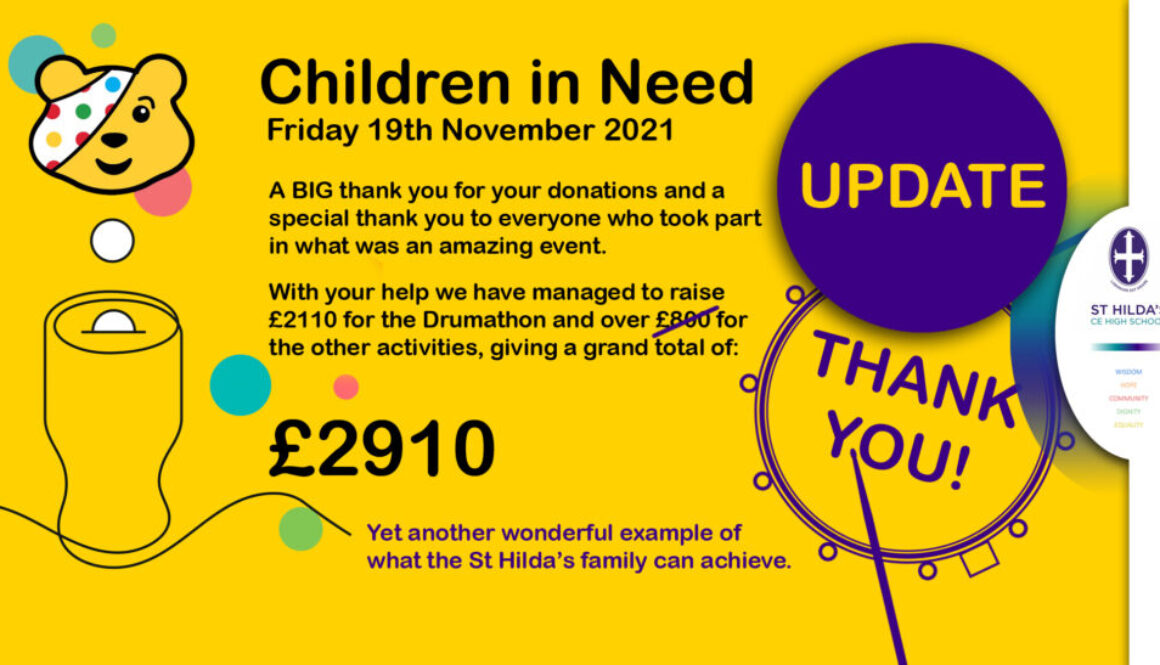 Children in Need 2021 – UPDATE