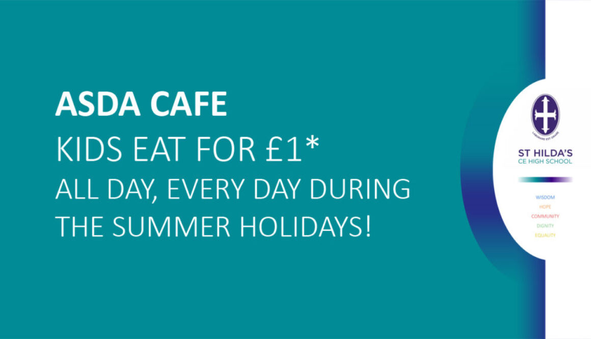 ASDA CAFE – KIDS EAT FOR £1* ALL DAY, EVERY DAY DURING THE SUMMER HOLIDAYS!
