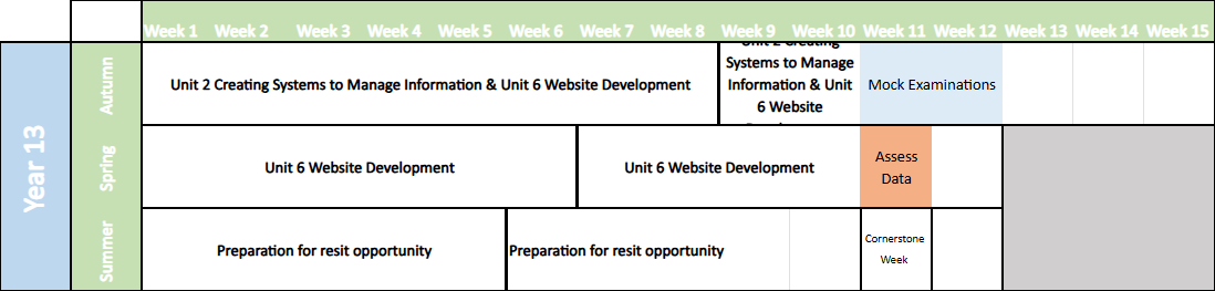 year 13 creating systems to manage information & website development preparation for resit opportunity